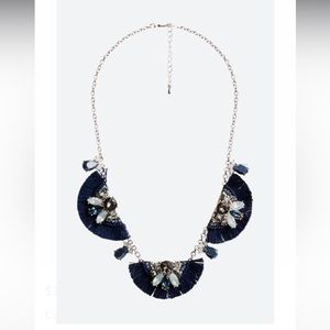 NOIR fashion necklace navy- like new